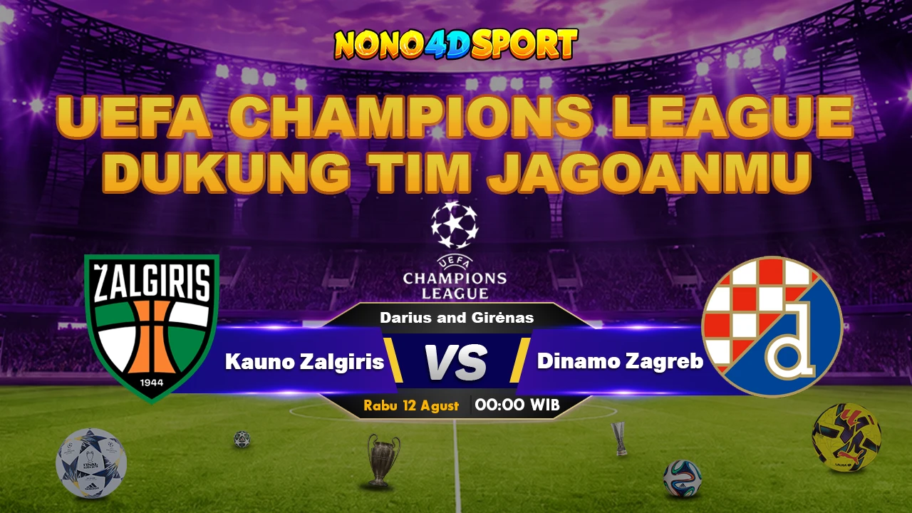 Prediksi Skor Kauno Zalgiris vs Dinamo Zagreb